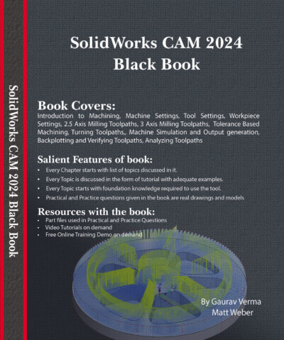 SolidWorks CAM 2024 Black Book Cover
